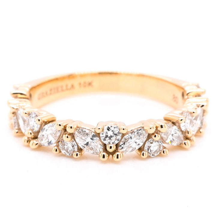 Graziella 10KT Yellow Gold 0.80CTW Lab-Grown Diamond Celebration Ring - Size 6.25