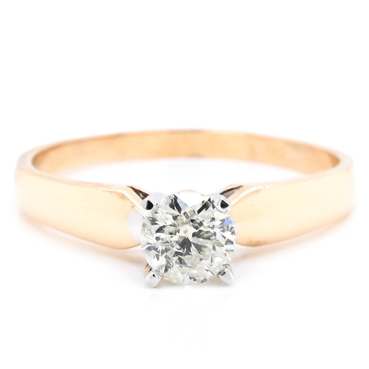 Graziella 14KT Yellow Gold 0.20CT Round Diamond Solitaire Promise Ring - Size 6.25