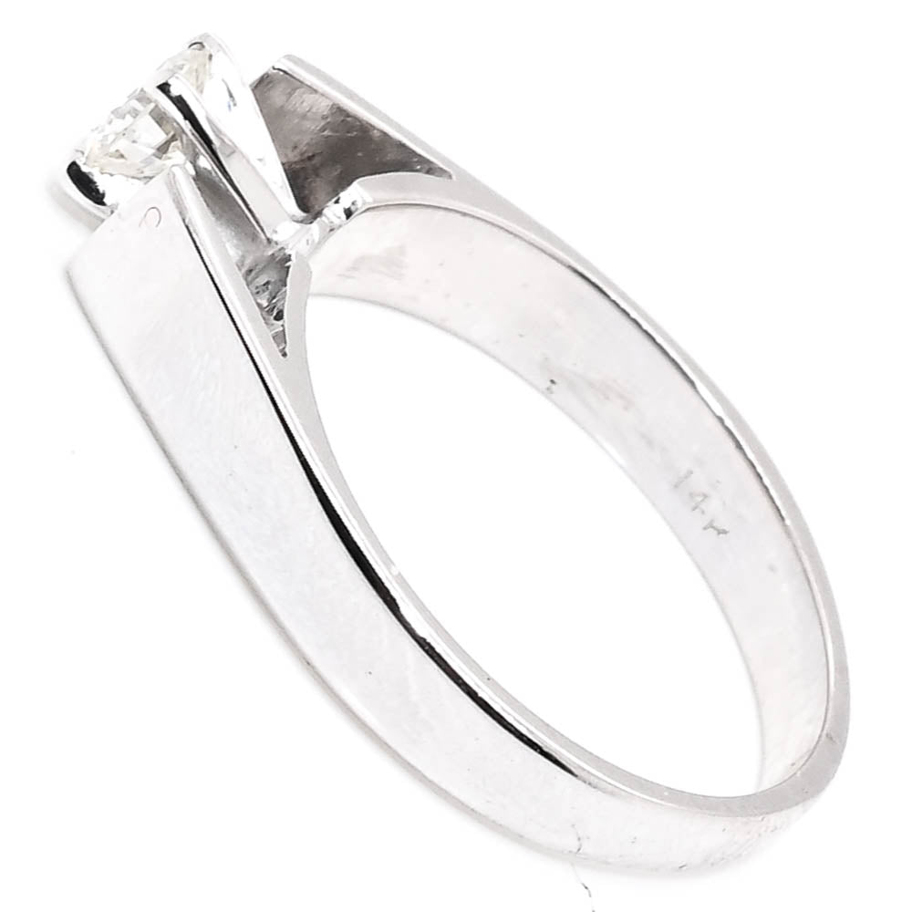 Graziella 14KT White Gold 0.23CTW Round Brilliant Diamond Promise Ring - Size 6