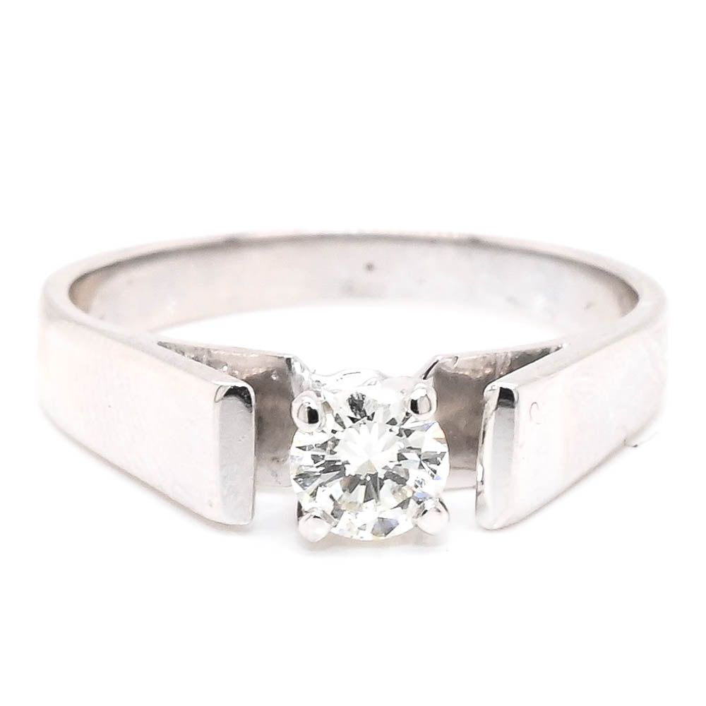 Graziella 14KT White Gold 0.23CTW Round Brilliant Diamond Promise Ring - Size 6