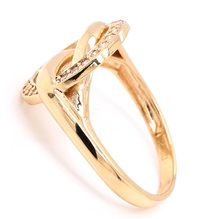 Graziella 14KT Yellow Gold 0.23CTW Diamond Ring - Size 6.75