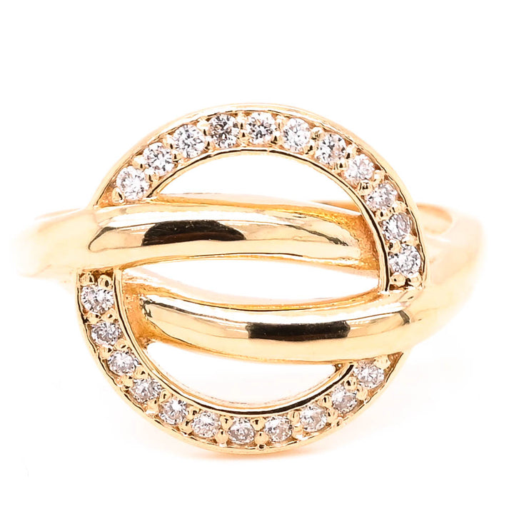 Graziella 14KT Yellow Gold 0.23CTW Diamond Ring - Size 6.75