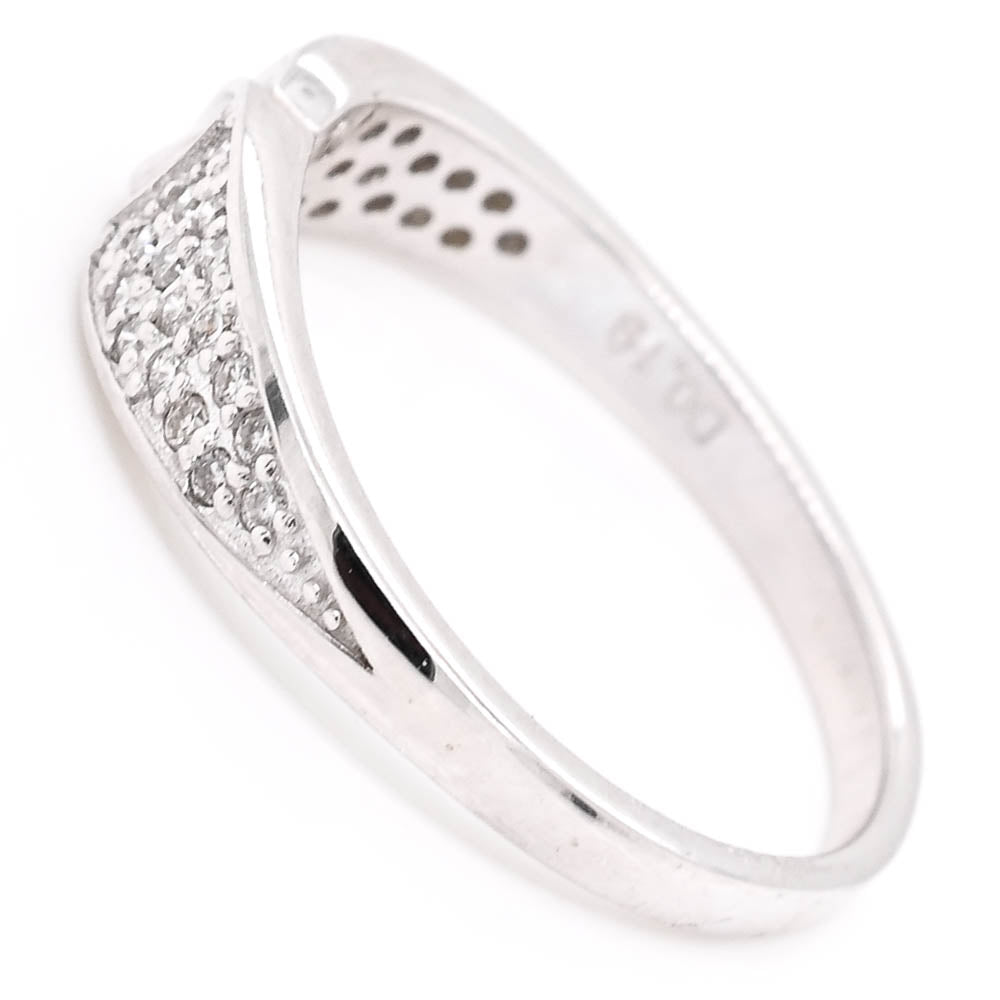 Graziella 14KT White Gold 0.19CTW Diamond Ring - Size 6
