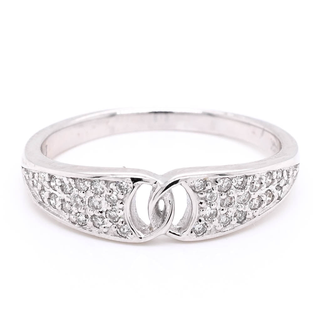 Graziella 14KT White Gold 0.19CTW Diamond Ring - Size 6