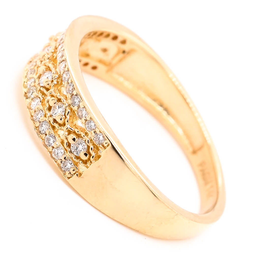 Graziella 14KT Yellow Gold 0.27CTW Diamond Ring - Size 6.25