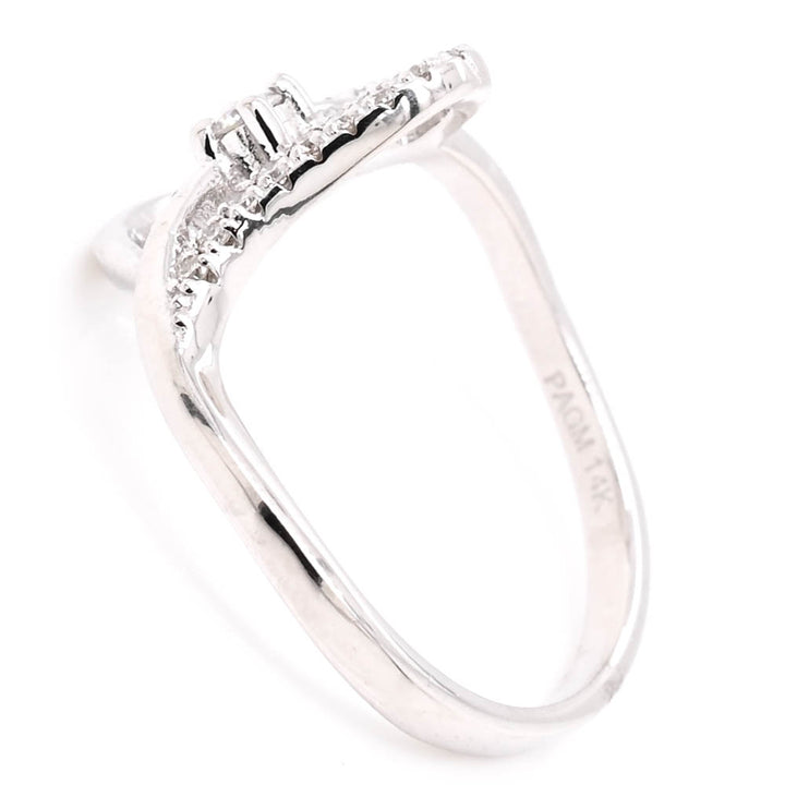 Graziella 14KT White Gold 0.20CTW Diamond Ring - Size 6.25
