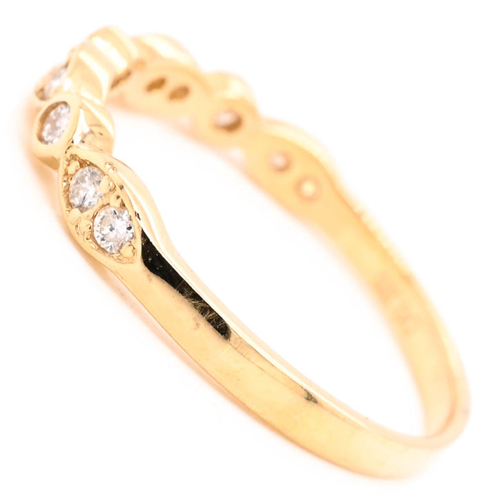 Graziella 14KT Yellow Gold 0.25CTW Diamond Ring - Size 7