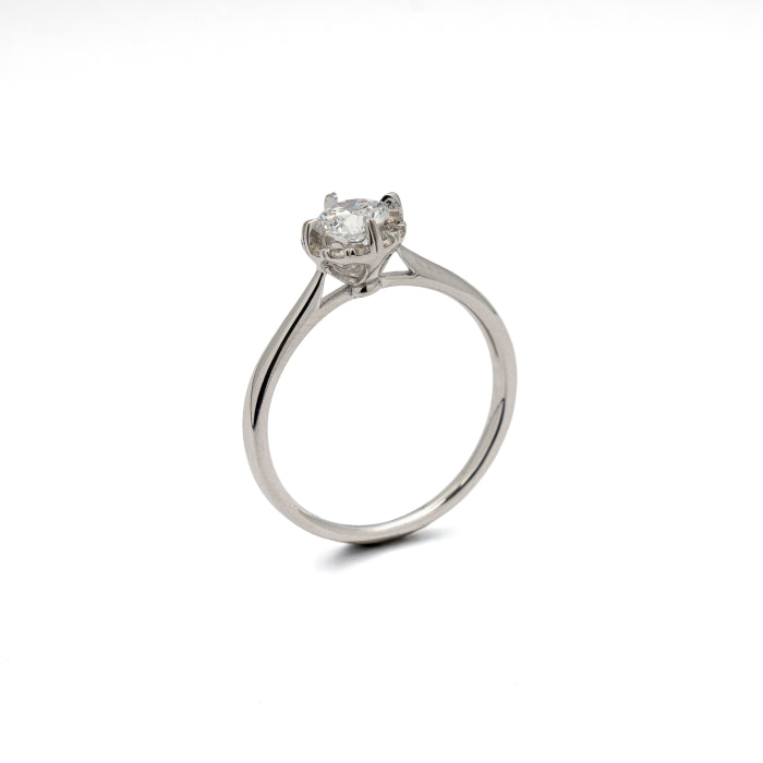 Graziella Sterling Silver 0.60CTW Round Brilliant Lab-Grown Diamond Promise Ring - Size 6