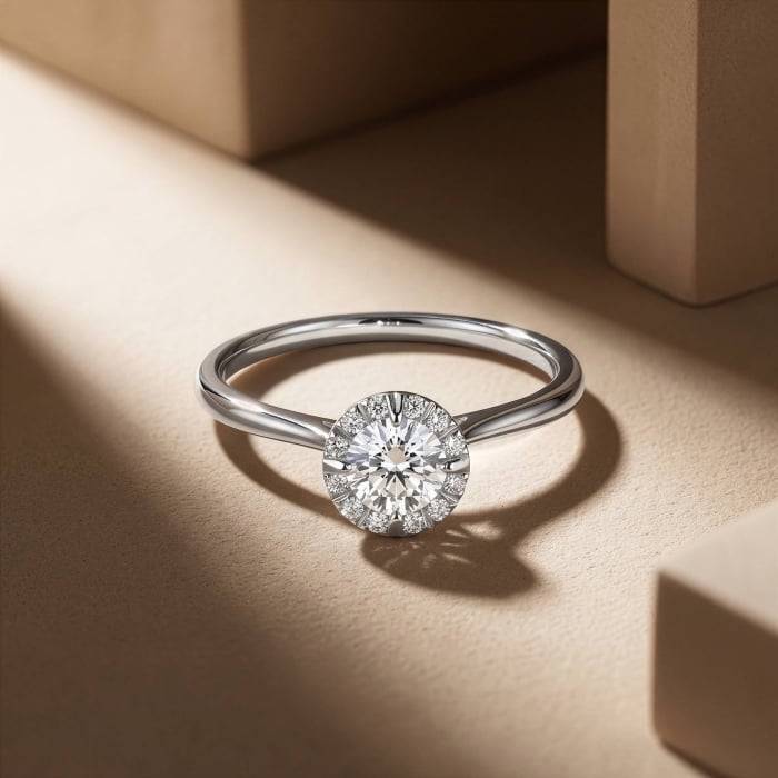 Graziella Sterling Silver 0.60CTW Round Brilliant Lab-Grown Diamond Promise Ring - Size 6