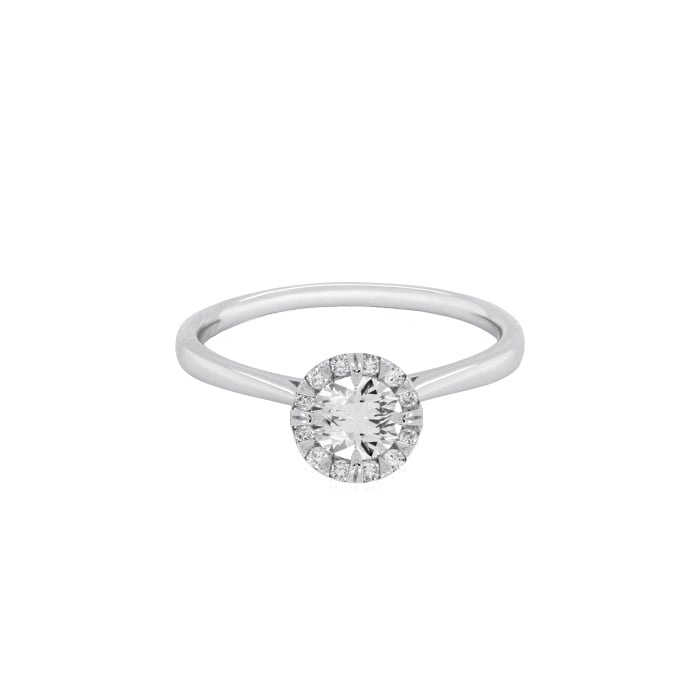 Graziella Sterling Silver 0.60CTW Round Brilliant Lab-Grown Diamond Promise Ring - Size 6