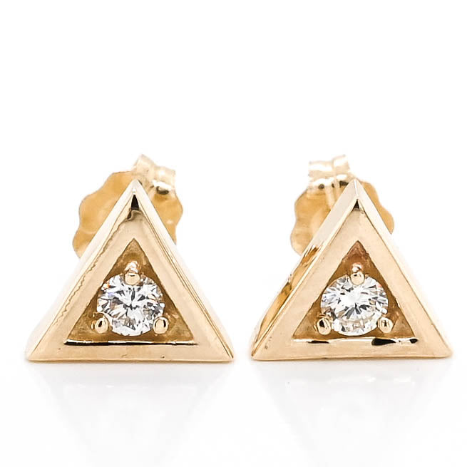 Graziella 14KT Yellow Gold 0.04CTW Stud Earrings