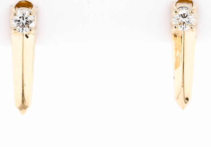 Graziella 14KT Yellow Gold 0.12CTW Stud Earrings