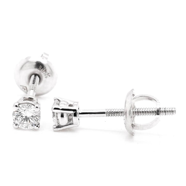 Graziella 14KT White Gold 0.22CTW Round Brilliant Diamond Stud Earring