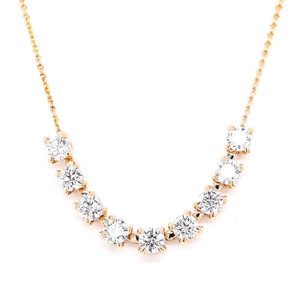 Graziella 10KT Yellow Gold 18 1.26CTW Lab-Grown Diamond Necklace