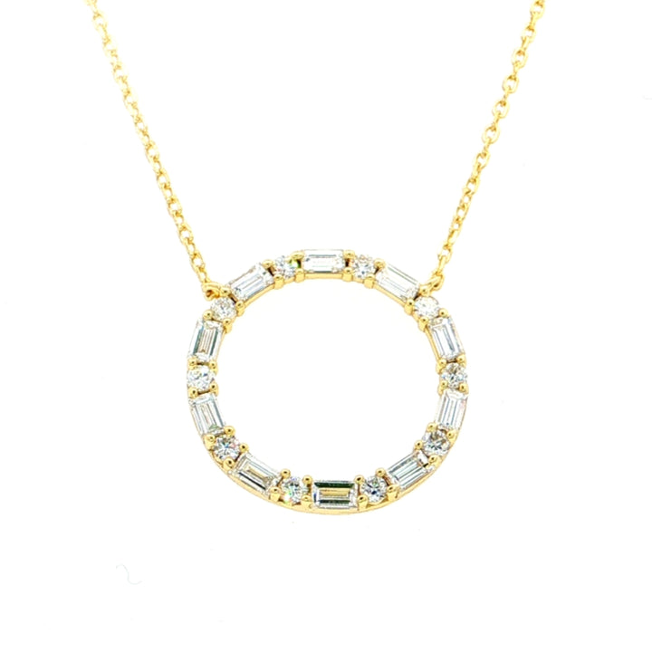 Graziella Sterling Silver Gold Vermeil 18 0.54CTW Lab-Grown Diamond Circle Of Life Necklace
