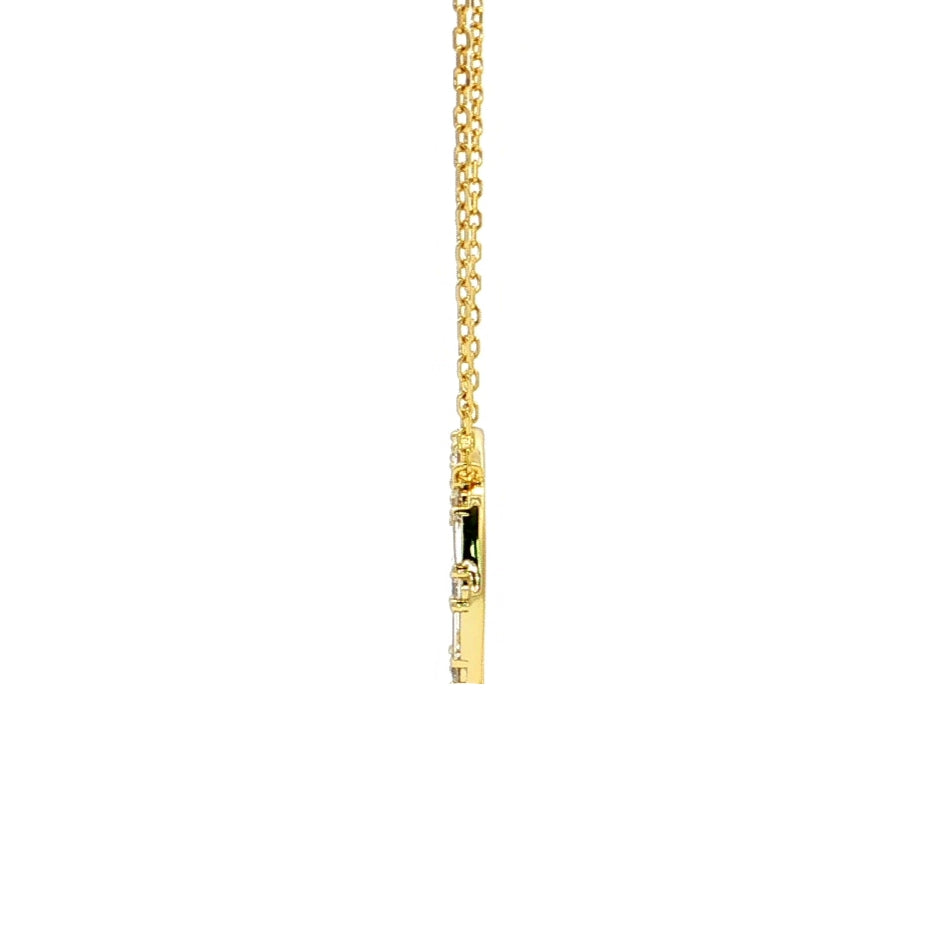 Graziella Sterling Silver Gold Vermeil 18 0.54CTW Lab-Grown Diamond Circle Of Life Necklace