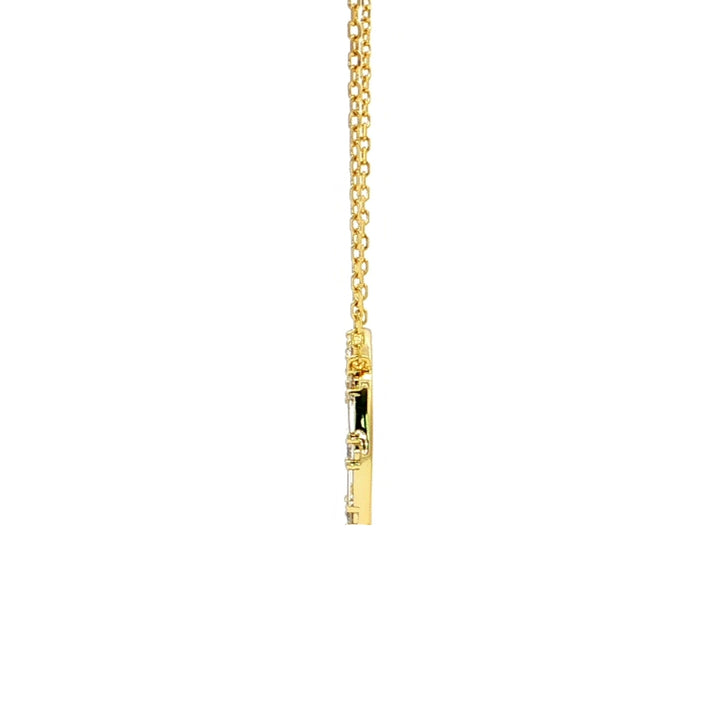 Graziella Sterling Silver Gold Vermeil 18 0.54CTW Lab-Grown Diamond Circle Of Life Necklace