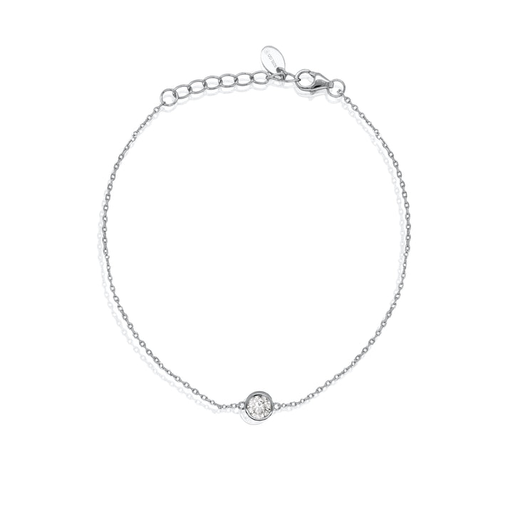 Graziella Sterling Silver 7.5" 0.51CT Round Brilliant Modern Diamond Responsibly Grown Bracelet.