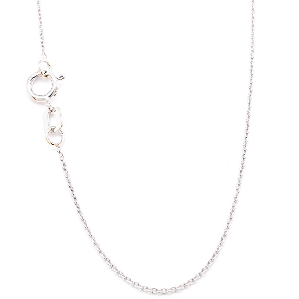 Graziella 10KT White Gold 18" Blue Topaz, Amethyst &amp; 4-5.5mm Pearl Butterfly Necklace.