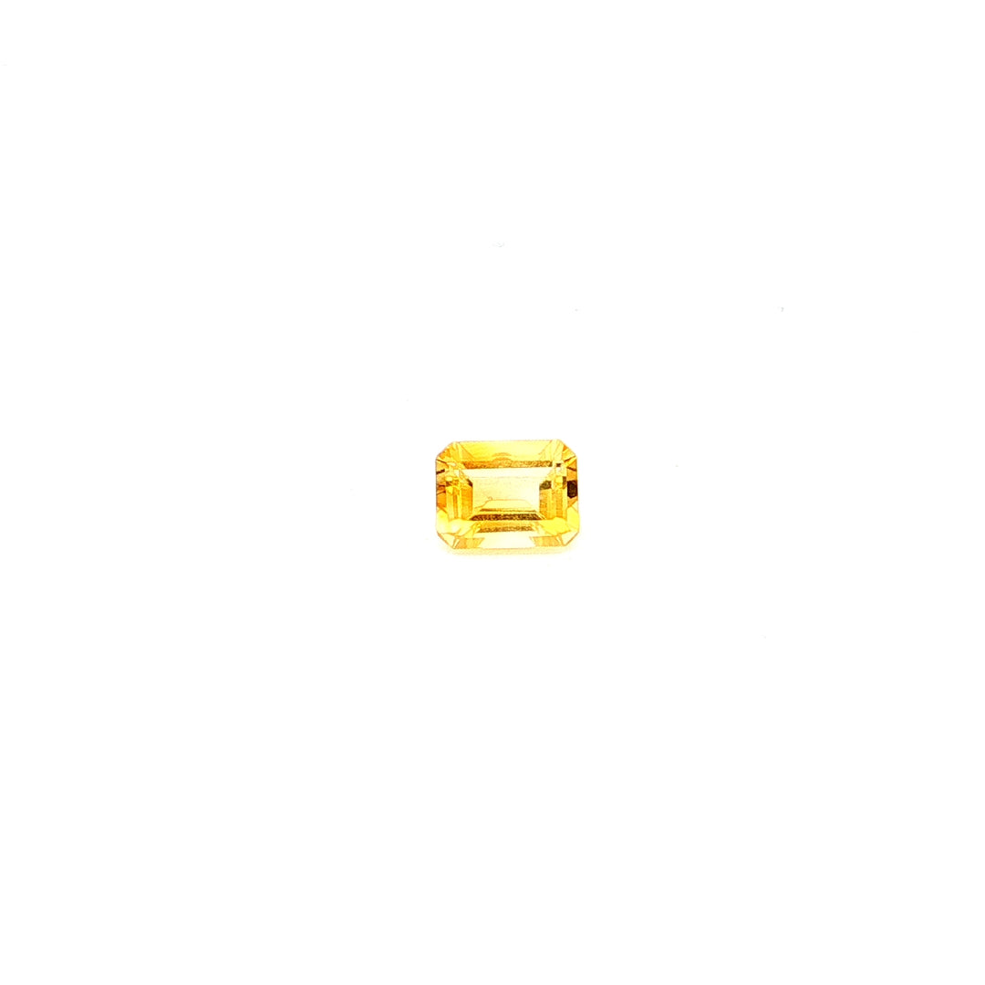 1.50CT Emerald Shape Pale Yellow Citrine Loose Gemstone.