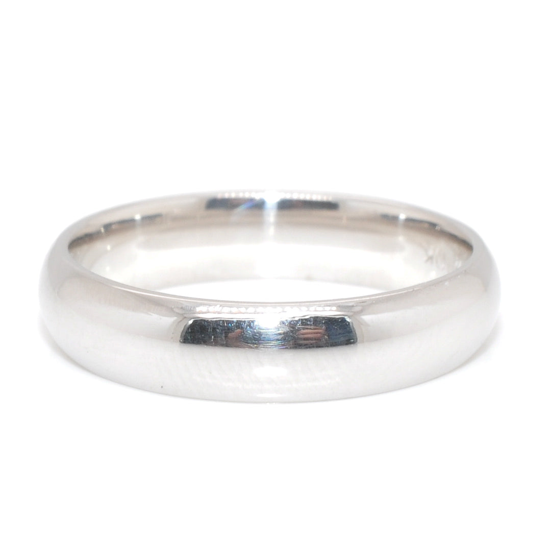 Graziella 10KT White Gold 4mm Wedding Band - Size 5