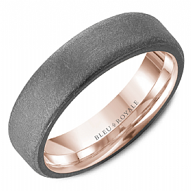 Bleu Royale  14KT Rose Gold & Tantalum Wedding Band.