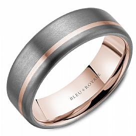 Bleu Royale  14KT Rose Gold & Tantalum Wedding Band.