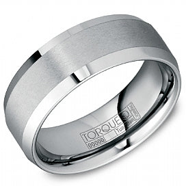 Crown Ring Torque Tungsten Wedding Band - Size 10