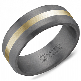Torque 14KT Yellow Gold & Tantalum  Wedding Band.