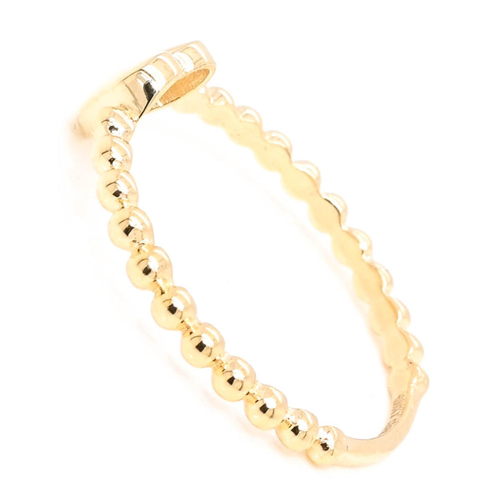 Graziella 10KT Yellow Gold Heart Signet Ring - Size 7