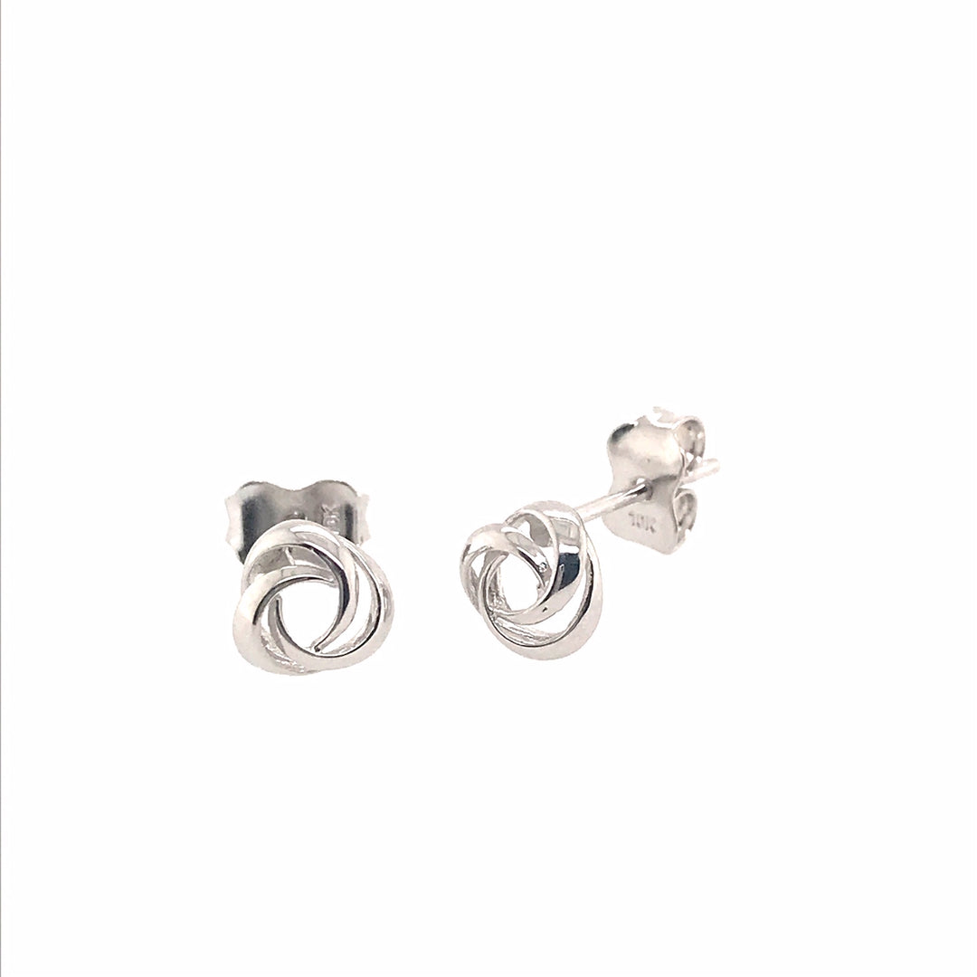 Graziella 10KT White Gold Stud Earrings