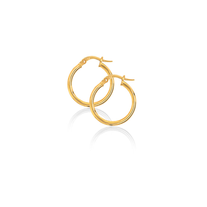 10KT Yellow Gold 19MM Hoop Earrings.
