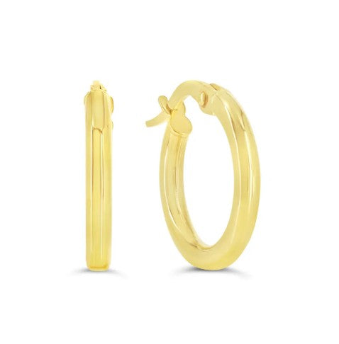10KT Yellow Gold 14.3mm Polished Hoop Earrings