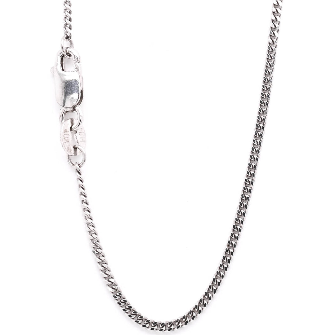 Graziella 10KT White Gold 16 1.5mm Curb Link Chain