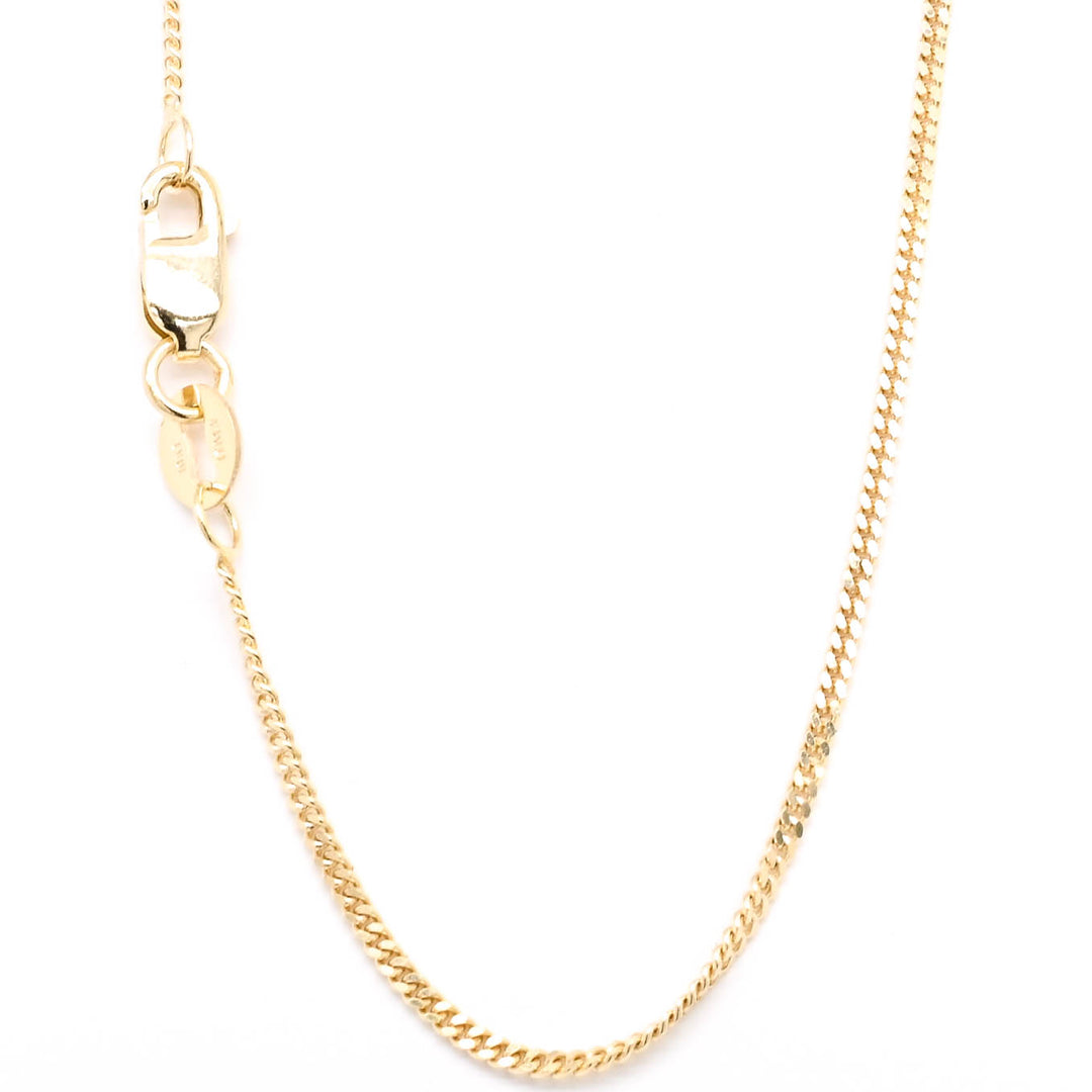 Graziella 10KT Yellow Gold 18 1.4mm Curb Link Chain