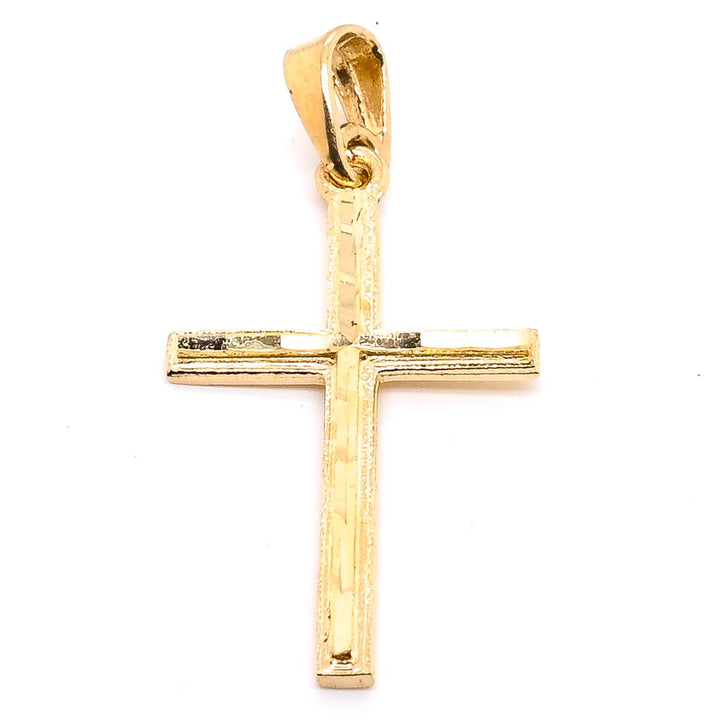 10KT Yellow Gold 33x16.5mm Cross Pendant