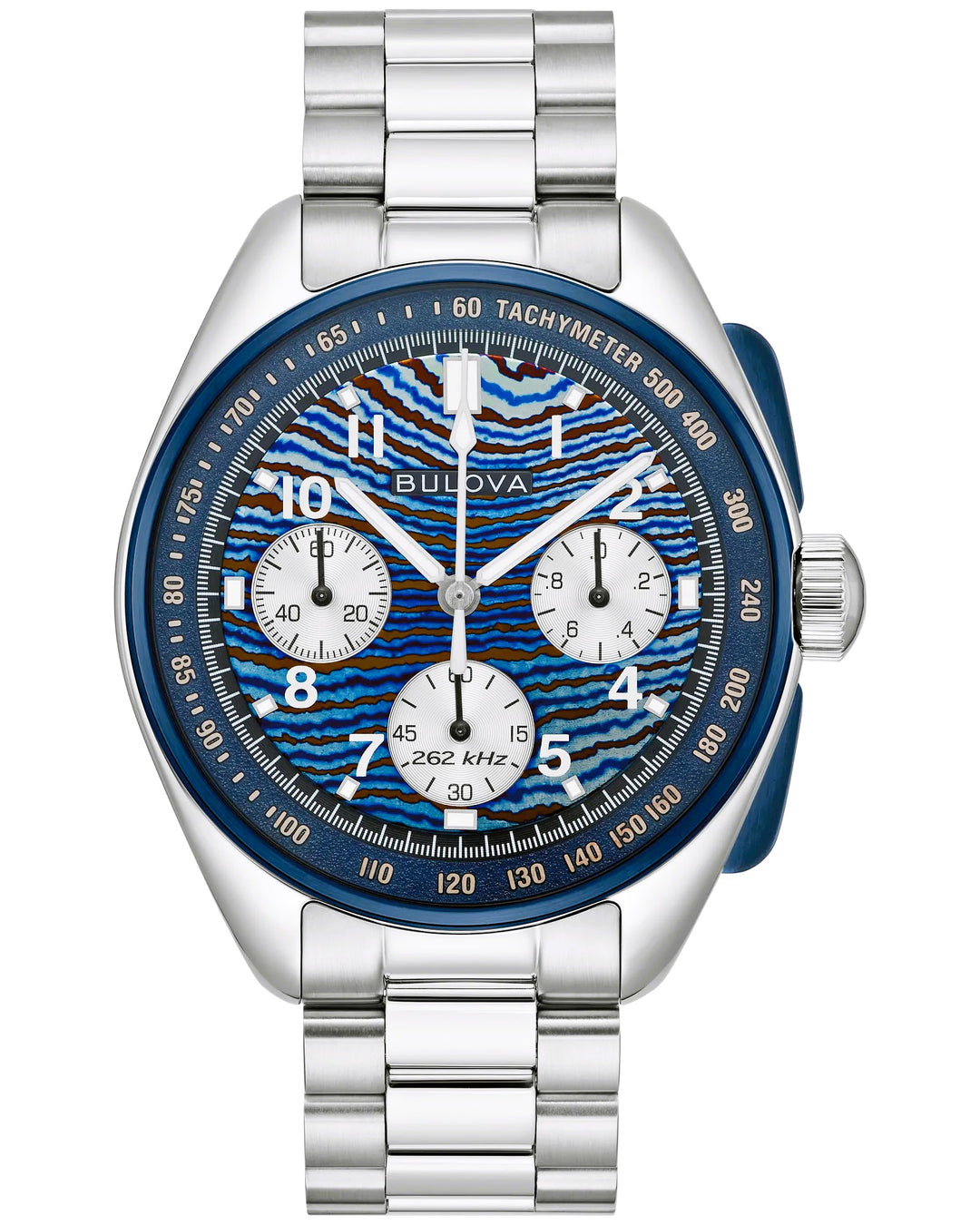 Bulova Lunar Pilot Timascus 150th Anniversay 43.5mm Quartz Chronograph Watch. 98A329