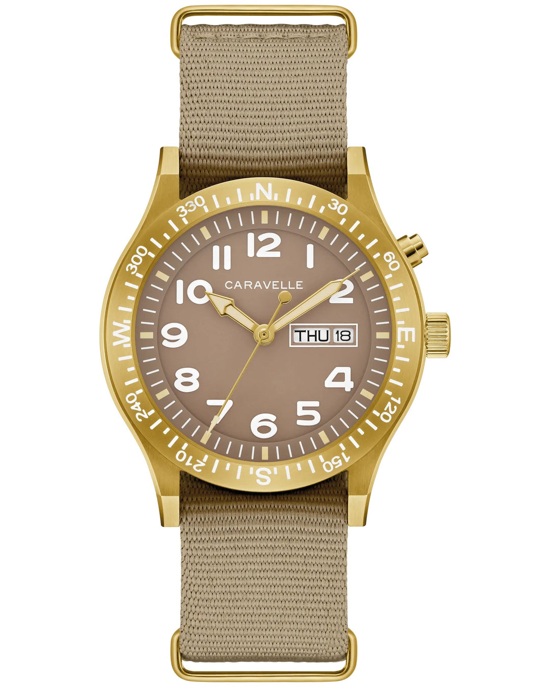 Caravelle Light Up 39mm Quartz Watch. 44C113