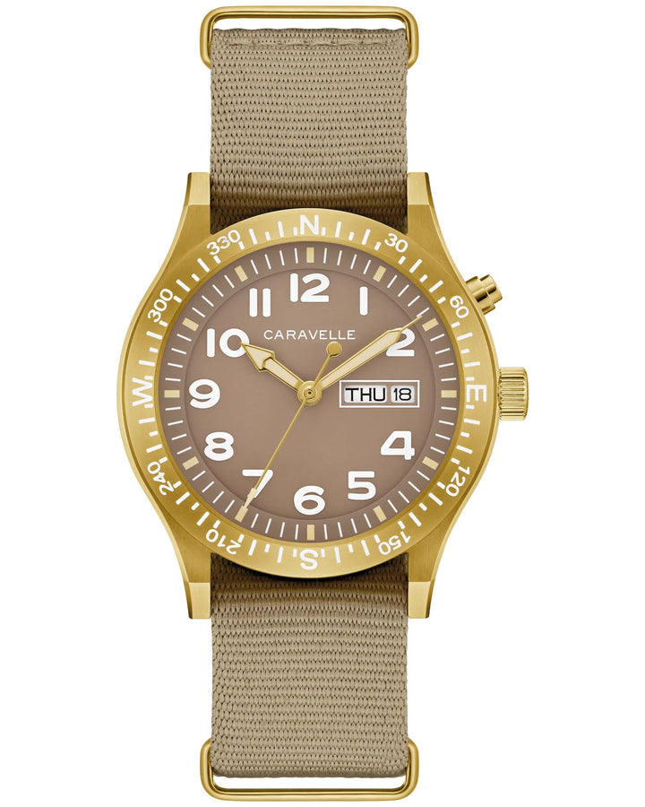 Caravelle Light Up 39mm Quartz Watch. 44C113