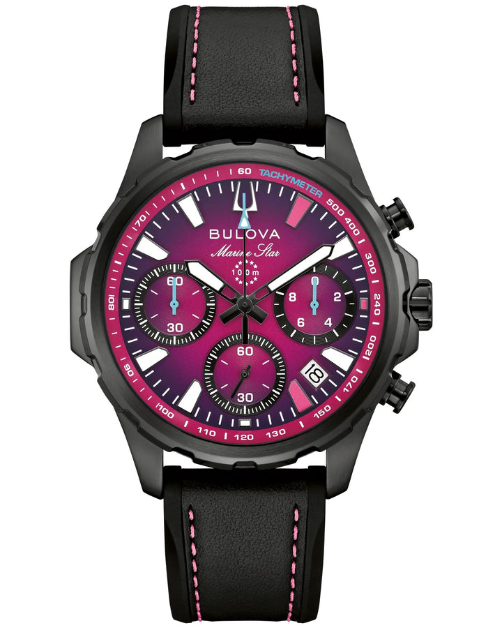 Bulova Marine Star 41mm Quartz Chronograph Watch 98B476