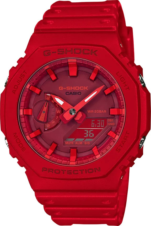G-Shock Analog Watch. GA2100-4A - The Crimson "CasiOak" Powerhouse