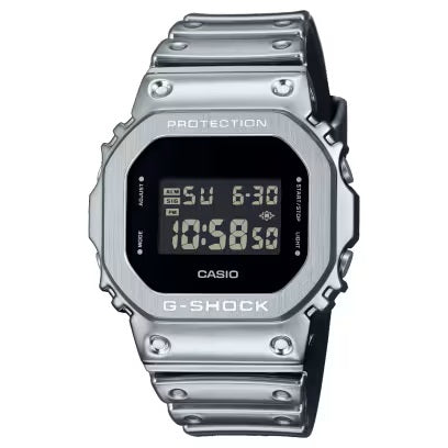 Casio G-Steel 5600 Series. GM5600YM-8 - The "Liquid Silver" Metal Square