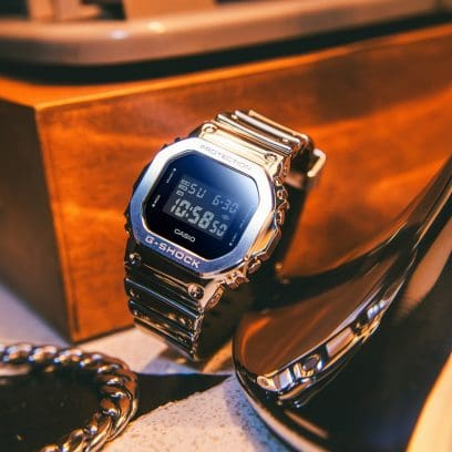 Casio G-Steel 5600 Series. GM5600YM-8 - The "Liquid Silver" Metal Square