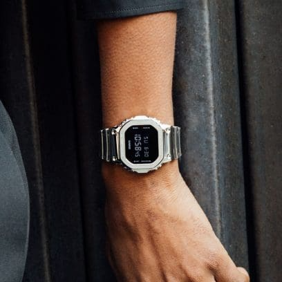 Casio G-Steel 5600 Series. GM5600YM-8 - The "Liquid Silver" Metal Square