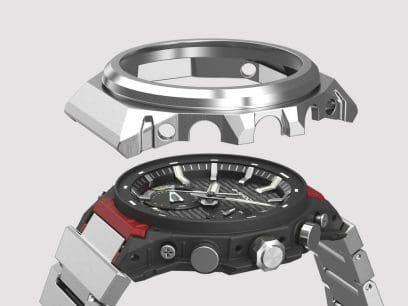 G-Shock G-Steel Solar powered Watch. GSTB1000D-1A - The "Silver Turbine" Chronograph
