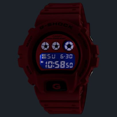 G-Shock Digital 6900 Series Watch. DW6900RRB-4 - The "Red-Line" Triple Graph
