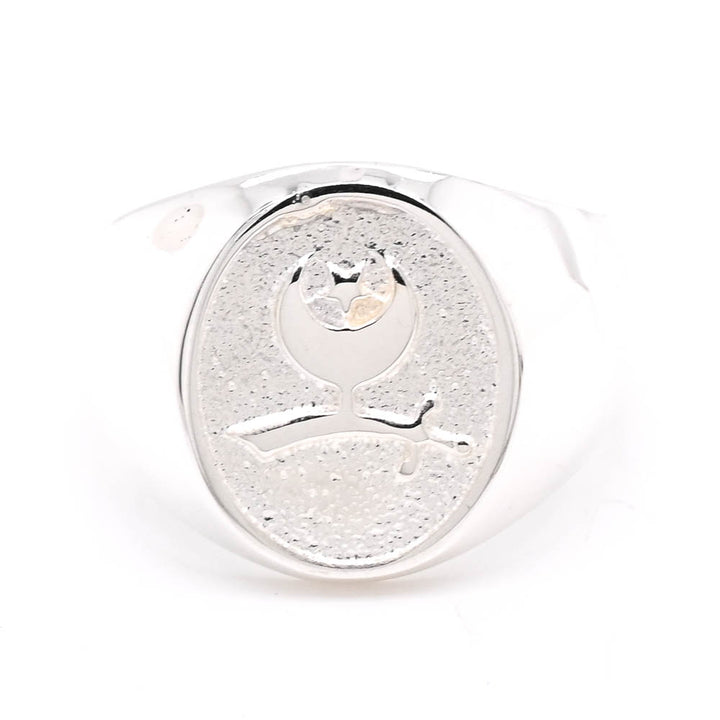Sterling Silver Oval Shriners Ring.