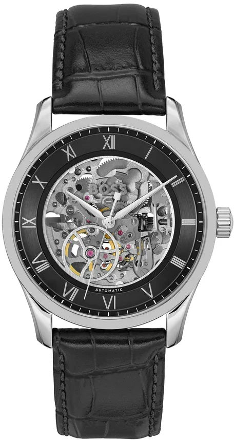 Hugo Boss Principle Skeleton 41mm Automatic Watch 1514234