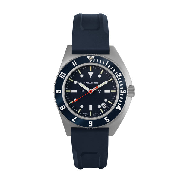 Marathon 41mm Blue Yonder SSNAV-D Quartz Watch WW194013SS-1301