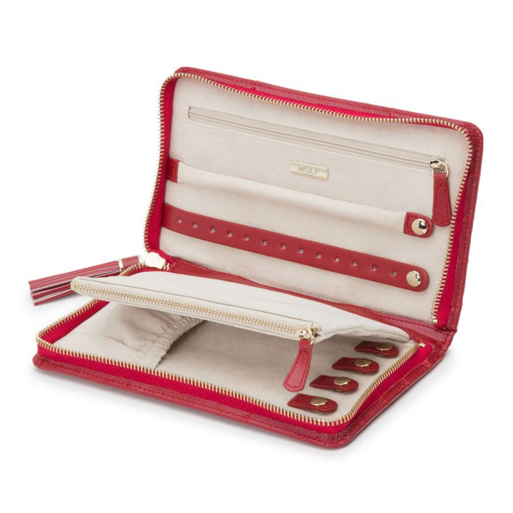 WOLF Caroline Jewellery Storage Portfolio - Red Watch 324872